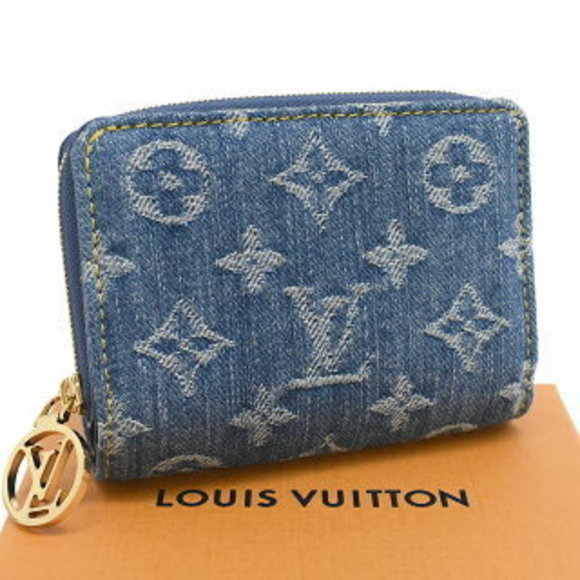 Louis Vuitton Portefeuille Lou Wallet Monogram Denim Blue - Picture 1 of 8